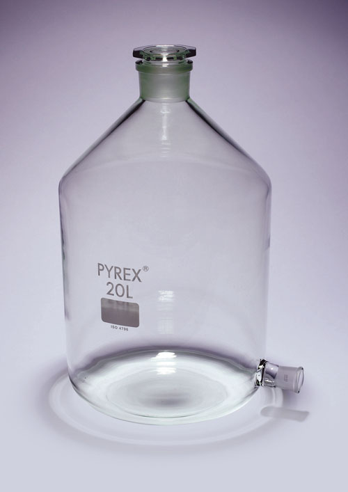 Corning Pyrex Borosilicate Glass Round Bottom Distilling Flask