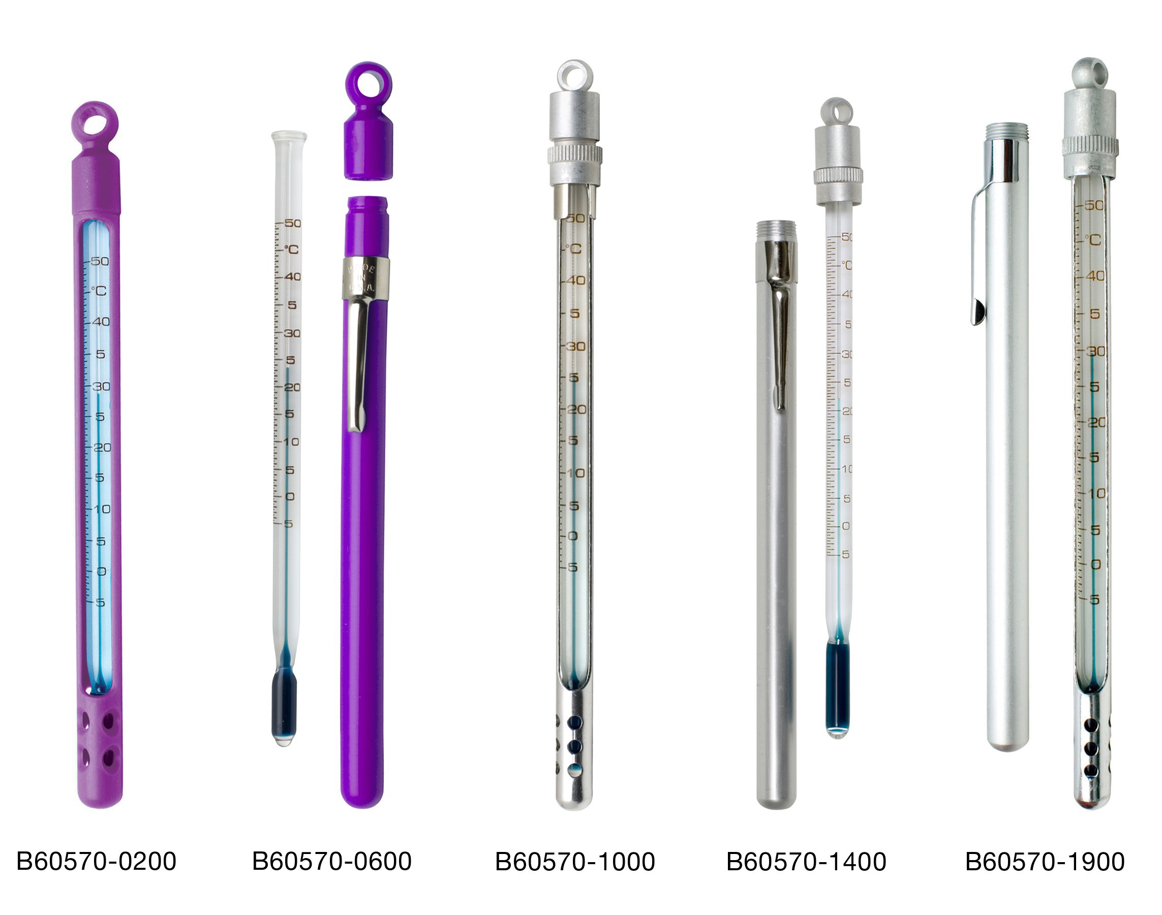 H-B Enviro-Safe Liquid-In-Glass Pocket Thermometer; 20 to 120F, Aluminum Duplex Case, Environmentally Friendly