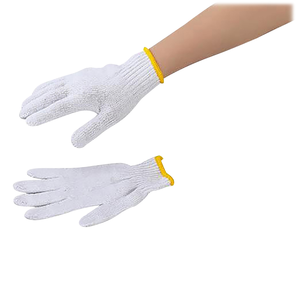 Cotton-Blended Work Gloves Free Size 12 Pairs