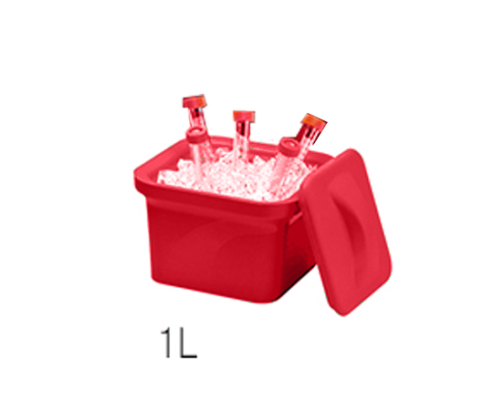 Ice Pan with Lid1L Red